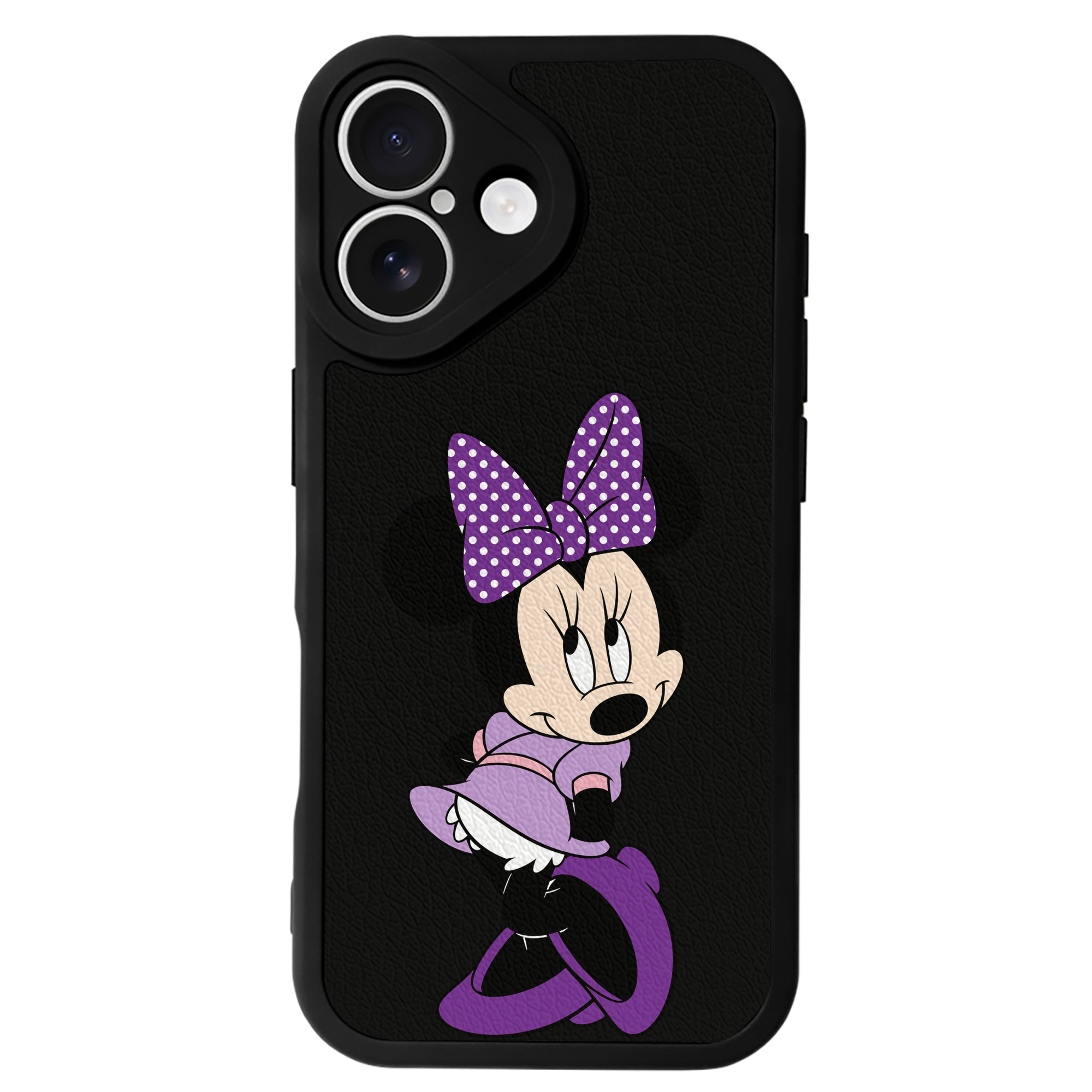 （画像用） ミッキーマウス Mickey Mouse 【iPhone 16シリーズ対応】シリコンスマホケース（レザー調） 材質：シリコン
